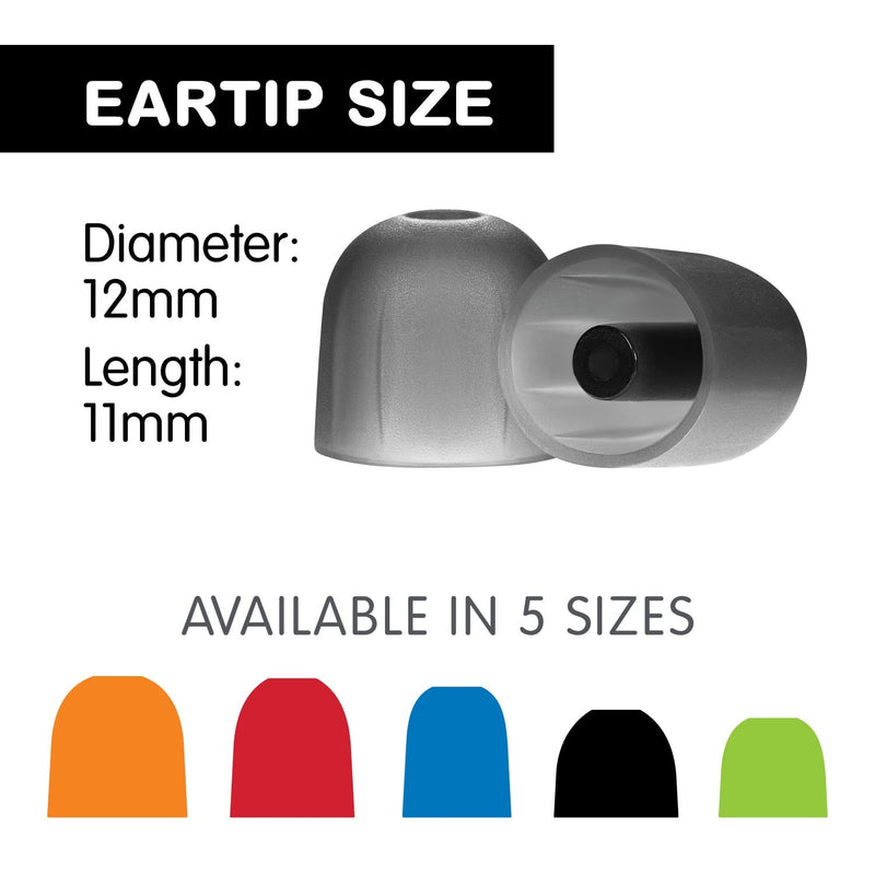 Silicone Ear Tips 12mm - Black