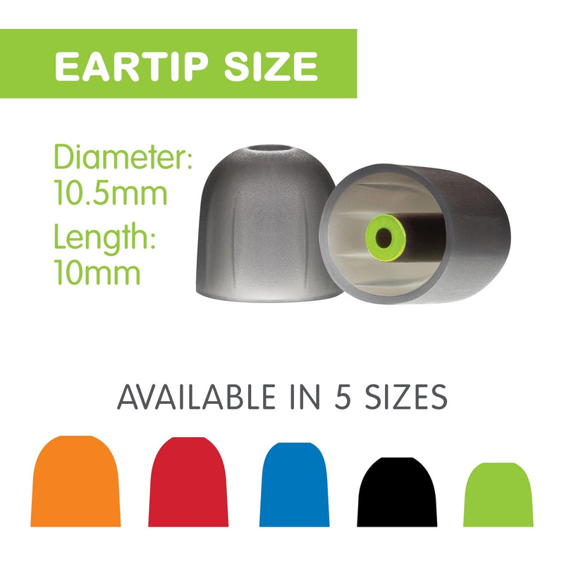 Silicone Ear Tips 10mm - Green
